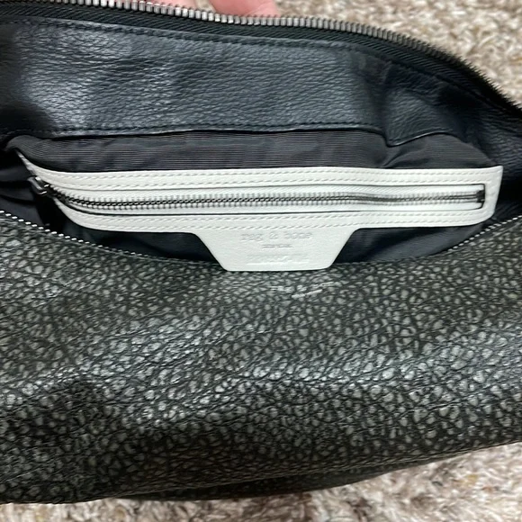 Rag & Bone Iron Grey Leather Bradbury Zip Hobo